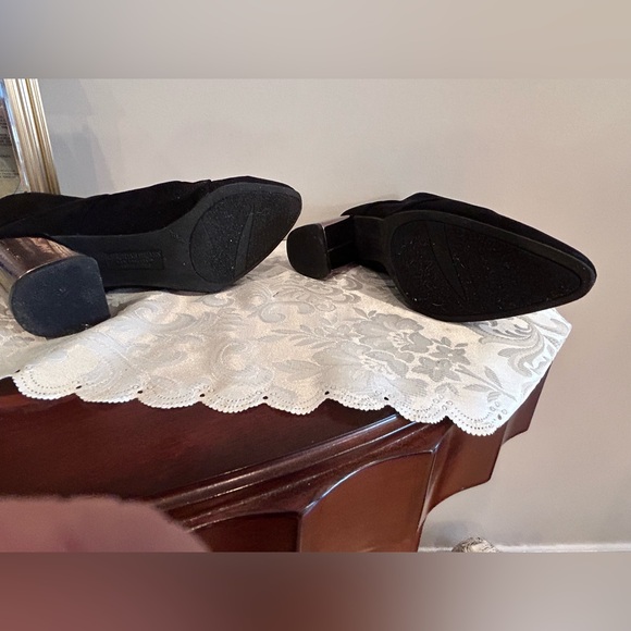 Christian Siriano black faux suede boots with back zipper. Excellent condition. - Picture 5 of 7